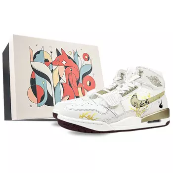Баскетбольные кроссовки Legacy 312 Vintage Men High-Top Gold Jordan, белый