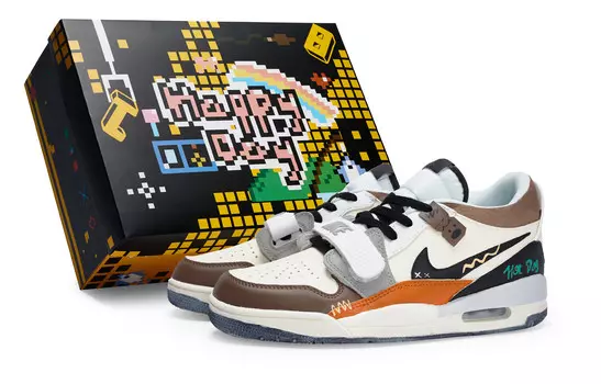 Баскетбольные кроссовки Legacy 312 Vintage Men Low-Top Black/Orange Jordan