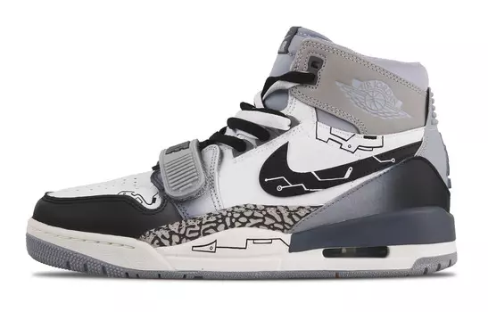 Баскетбольные кроссовки Legacy 312 Vintage Men High-top Black/white/grey Jordan