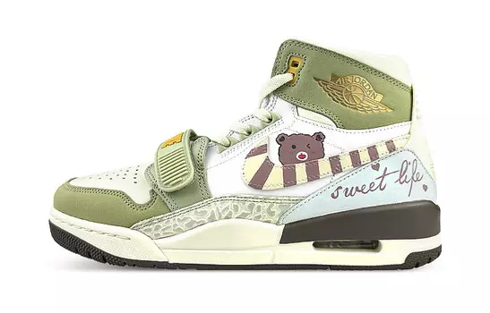Баскетбольные кроссовки Legacy 312 Vintage Men High-top Green/coffee Jordan