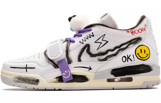 Баскетбольные кроссовки Legacy 312 Vintage Men Low-Top Black/White Purple Jordan