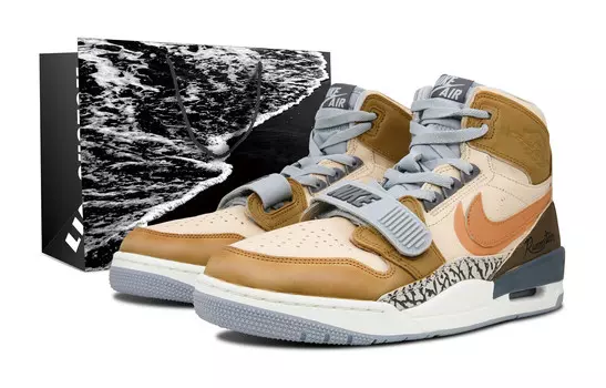 Баскетбольные кроссовки Legacy 312 Vintage, мужские, высокие, белые Jordan
