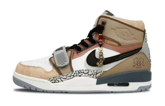 Баскетбольные кроссовки Legacy 312 Vintage, мужские, высокие, белый Jordan