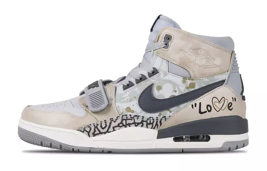 Баскетбольные кроссовки Legacy 312 Vintage, мужские, высокие, серый Jordan