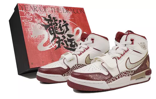 Баскетбольные кроссовки Legacy 312 Vintage женские с высоким верхом, золотистые Jordan, цвет Deep Red