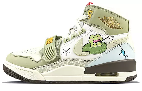 Баскетбольные кроссовки Legacy 312 Vintage женские высокие зеленые Jordan