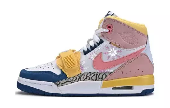 Баскетбольные кроссовки Legacy 312 Vintage женские высокие розовый/белый Jordan