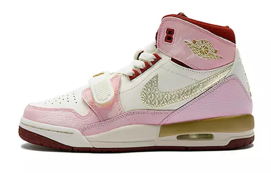 Баскетбольные кроссовки Legacy 312 Vintage женские высокие розовый/белый Jordan