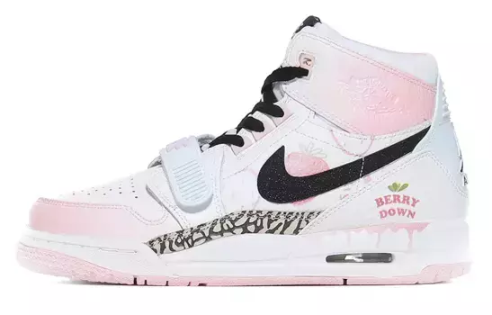 Баскетбольные кроссовки Legacy 312 Vintage женские высокие розовый/белый Jordan