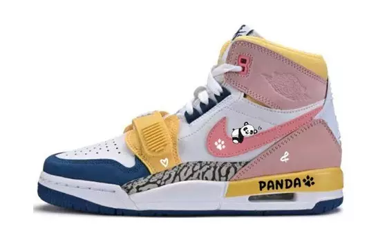 Баскетбольные кроссовки Legacy 312 Vintage женские высокие розовый/белый Jordan