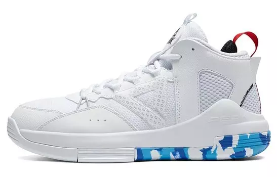 Баскетбольные кроссовки Liaoyuan мужские, среднего размера, белые/синие Peak