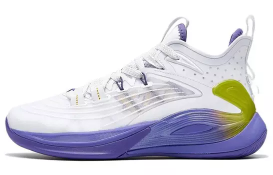 Баскетбольные кроссовки Light Feather 3rd мужские с низким верхом, новые, белые/ярко-желтые Xtep