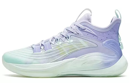 Баскетбольные кроссовки Light Feather 3rd мужские с низким верхом Taro фиолетовый/пенистый зеленый Xtep