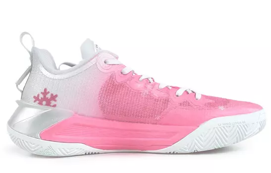 Баскетбольные кроссовки Liren 3 V2 унисекс с низким верхом белые/розовые Lining