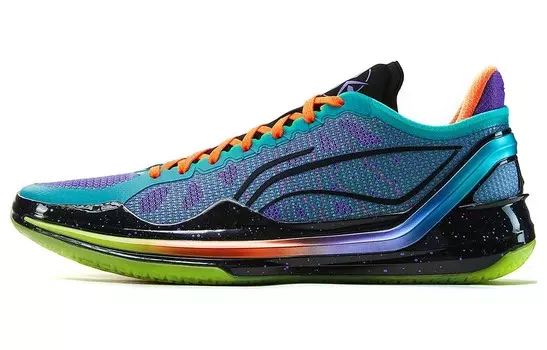 Баскетбольные кроссовки Liren 4 V2 мужские низкие зеленые нефритовые/ярко-фиолетовые Lining