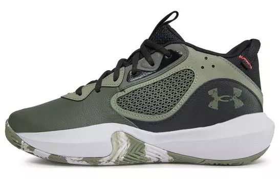 Баскетбольные кроссовки Lockdown 6 унисекс среднего размера зеленые Under Armour