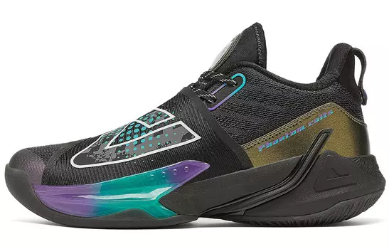 Баскетбольные кроссовки Magic Horse 1.0 мужские с низким верхом, черные, фиолетовые Peak