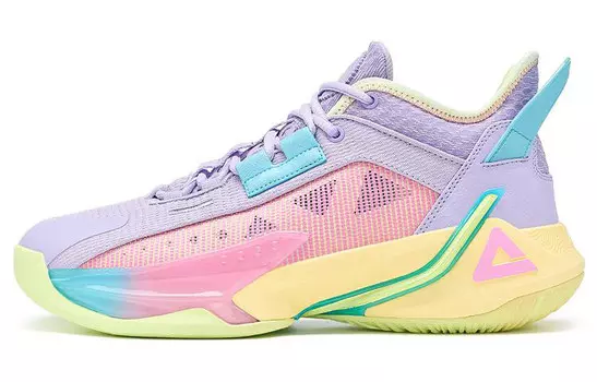 Баскетбольные кроссовки Magic Horse 1.0 мужские, среднего размера, фиолетовые/желтые/розовые Peak