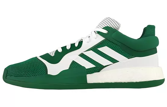 Баскетбольные кроссовки Marquee Boost мужские с низким верхом зеленые/белые Adidas