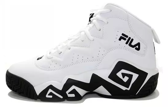 Баскетбольные кроссовки Mashburn мужские высокие белые/черные Fila
