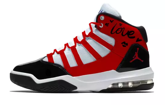Баскетбольные кроссовки Max Aura Basketball Shoes Unisex High-Top Black/Red Jordan