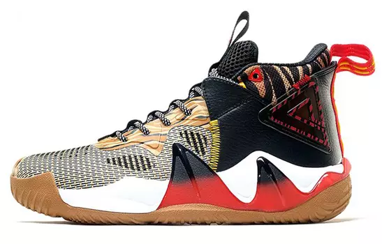 Баскетбольные кроссовки Monster 7 мужские с высоким верхом Sediment желтые/черные Peak