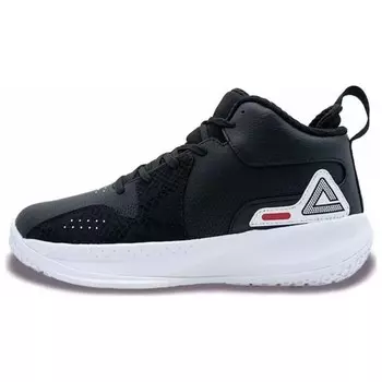 Баскетбольные кроссовки мужские низкие белые/черные/красные Peak