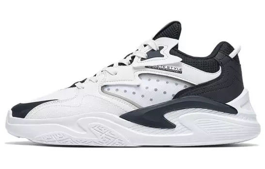 Баскетбольные кроссовки мужские низкие белые/черные Xtep