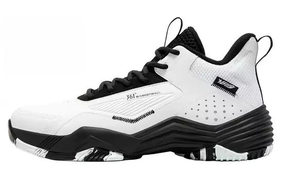 Баскетбольные кроссовки мужские низкие белые/черные 361°