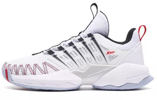 Баскетбольные кроссовки мужские низкие белые/черные Xtep
