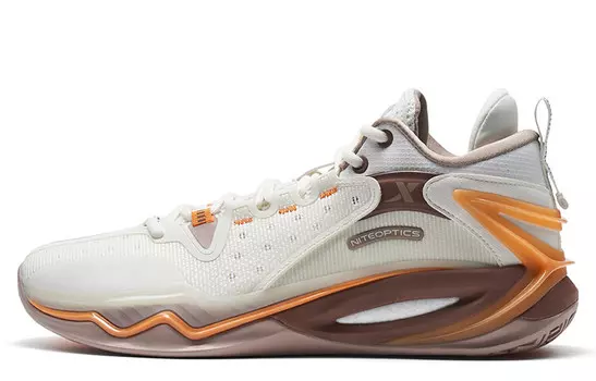 Баскетбольные кроссовки мужские низкие белые/оранжевые Xtep