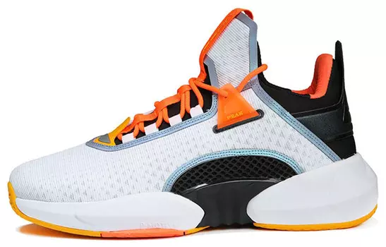Баскетбольные кроссовки мужские низкие белые/оранжевые Peak