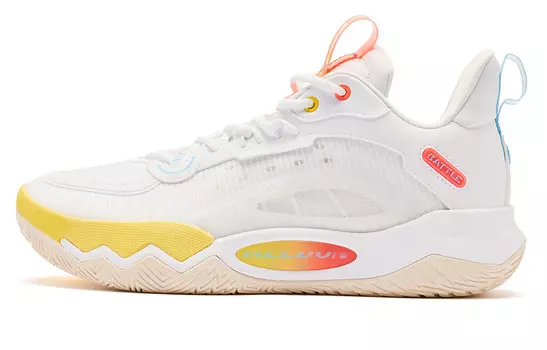 Баскетбольные кроссовки мужские низкие белые Qiaodan