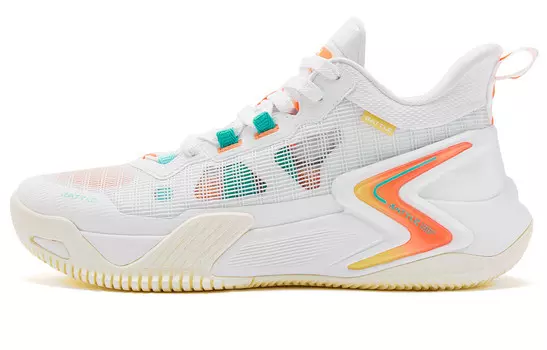 Баскетбольные кроссовки мужские низкие белые Qiaodan