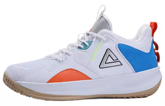 Баскетбольные кроссовки мужские низкие белые/синие Peak