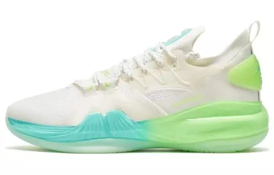 Баскетбольные кроссовки мужские низкие белые/синие/зеленые Xtep