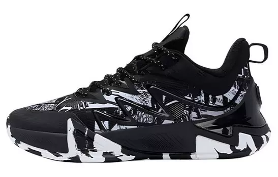 Баскетбольные кроссовки мужские низкие черные/белые Xtep