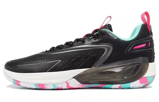 Баскетбольные кроссовки мужские низкие черные/красные Xtep