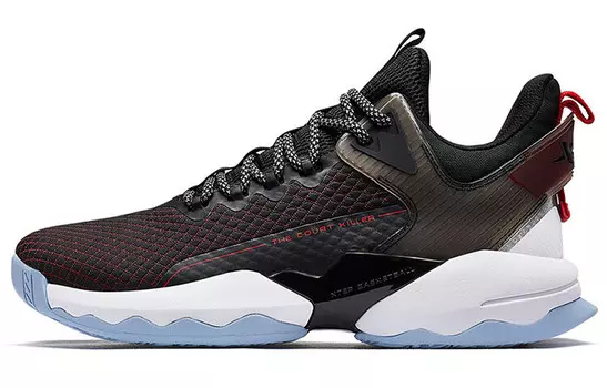 Баскетбольные кроссовки мужские низкие черные/красные Xtep