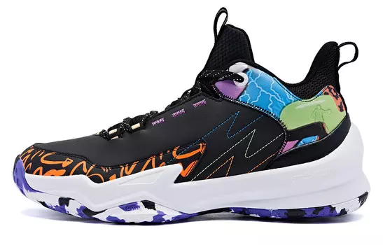 Баскетбольные кроссовки мужские низкие черные Qiaodan