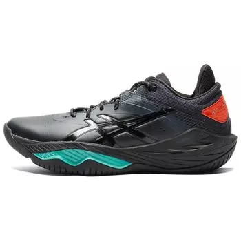 Баскетбольные кроссовки мужские низкие черные/зеленые Asics