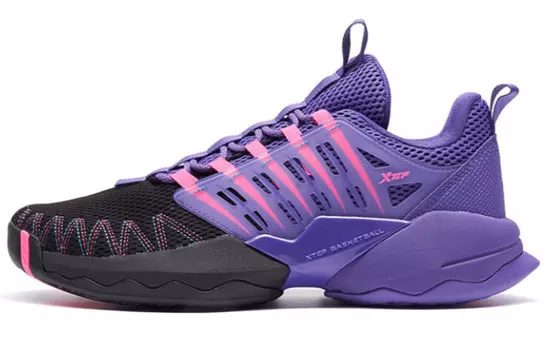 Баскетбольные кроссовки мужские низкие фиолетовые/черные Xtep