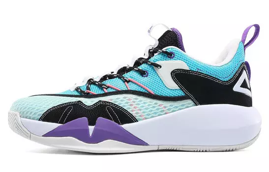 Баскетбольные кроссовки мужские низкие синие/фиолетовые/белые Peak