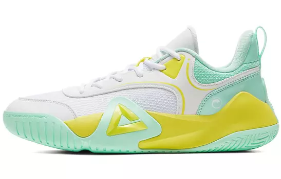 Баскетбольные кроссовки мужские низкие синие/желтые Peak