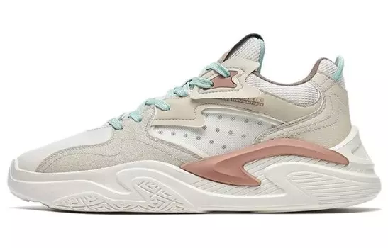 Баскетбольные кроссовки мужские с низким верхом цвета чайного белого/глиняного Xtep