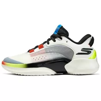 Баскетбольные кроссовки мужские с низким верхом белые/синие/красные Skechers