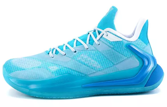 Баскетбольные кроссовки мужские с низким верхом, новые, белые/голубые Xtep