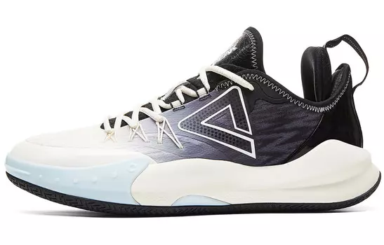 Баскетбольные кроссовки мужские с низким верхом, черные/белые с оттенком Peak