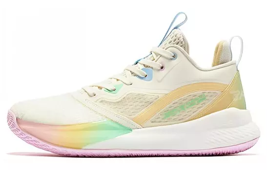 Баскетбольные кроссовки мужские с низким верхом желтые/зеленые/розовые Qiaodan