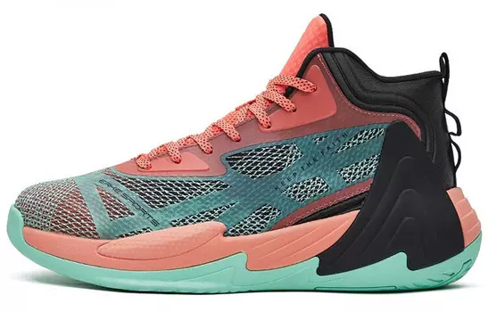 Баскетбольные кроссовки мужские с низким верхом флуоресцентные летние пудровые/позитивные черные Erke